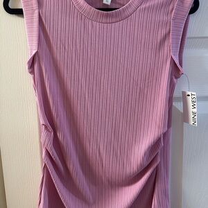 Nine West Mauve Ribbed Tank Top